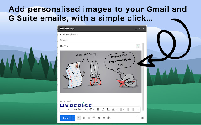 Personalized Images in Gmail by Hyperise