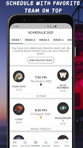 Screenshot 2023 CFL Schedule & Scores