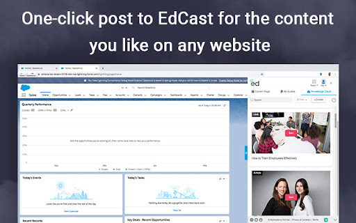 One-click post EdCast the content you like any website 