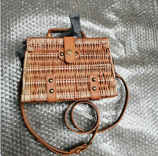 Title 3, Hand-woven Small Square Bag Portable Rattan Bag...