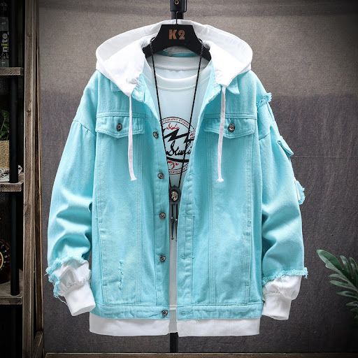 Title 4, Trendy Casual Denim Jacket Stylish Personality....