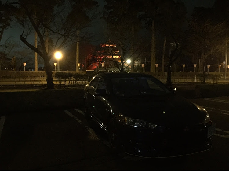 ギャランフォルティスの桜と愛車・夜桜・花見・ドライブに関するカスタム事例の投稿画像2枚目
