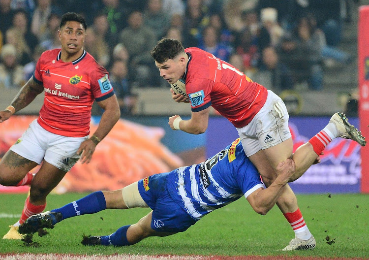 Calvin Nash of Munster during the United Rugby Championship final match against Stormers at Cape Town Stadium on May 27, 2023.