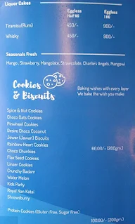 The Baking Genie menu 1