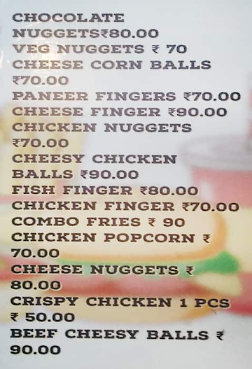 Ts Burger Treat menu 