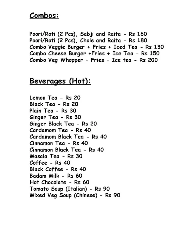 Soft Corner menu 