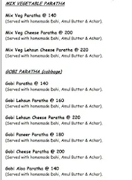Punjab-De-Parathe menu 2
