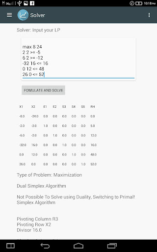 Operations Research LP Solver