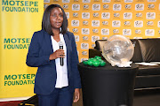 Lydia Monyepao CEO of SAFA during the ABC Motsepe League national playoff draw at SAFA House on May 29, 2023 in Johannesburg.