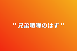 '' 兄弟喧嘩のはず ''