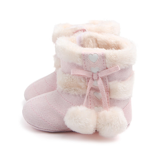 Title 20, Bowknot Christmas Boots Baby Toddler Shoes, sof...