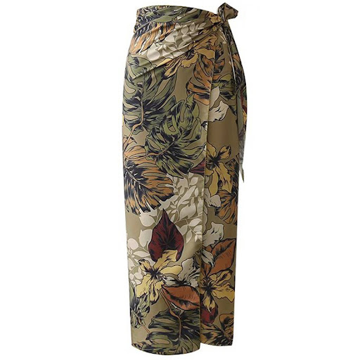 Title 4, Holiday Style Full-piece Wrap Skirt with Side L...