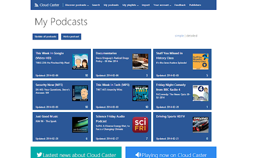 Cloud Caster - cloud based podcast player