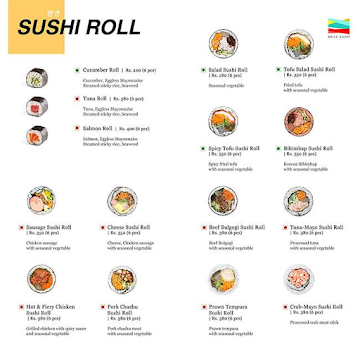 Daily Sushi menu 