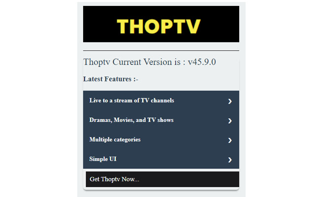 Thoptv For Pc chrome extension