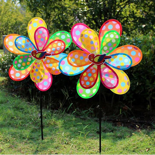 Title 3, Cartoon Pattern Plastic Double-Layer Windmill, ...