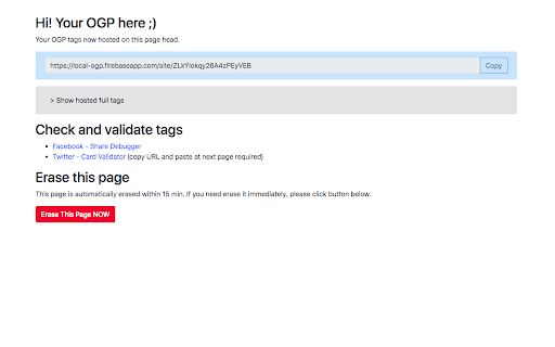 Localhost Open Graph Checker chrome extension