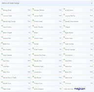 Hotel Guljar menu 2
