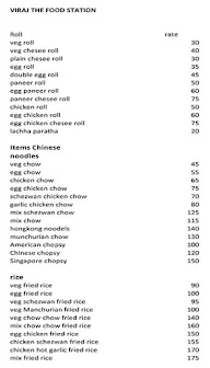 Viraj The food station menu 5