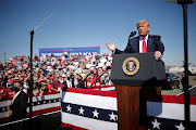 US President Donald Trump speaks during a campaign rally at Prescott Regional Airport in Arizona, the US, October 19 2020. Picture: REUTERS/CARLOS BARRIA