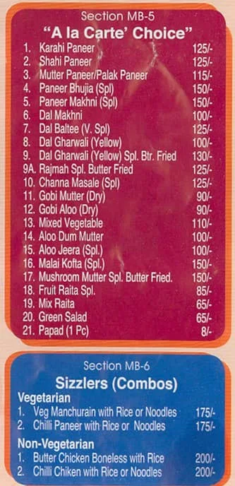 Madhuban Fast Food Corner menu 