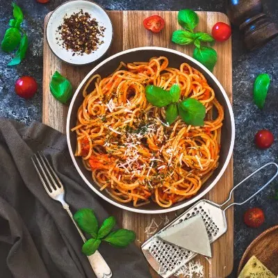 Veg Arrabbiata Spaghetti Pasta