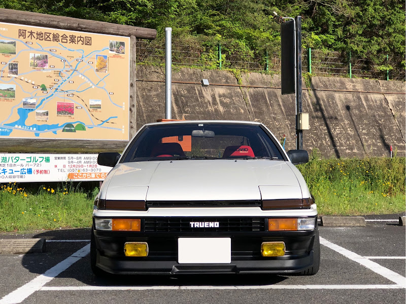 スプリンタートレノの86・ハチロク・正面写真・梅雨明け間近・岐阜県 ...