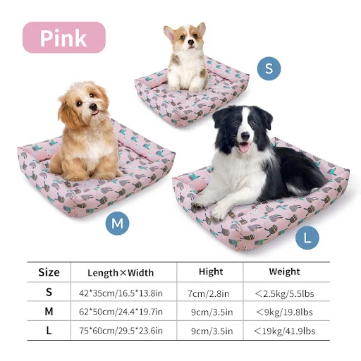 Summer dog bed Mat Dog Bed Dog cat Couch Breathable pet pad cooling pad Nylon waterproof washable dog bed Cooling Suppl