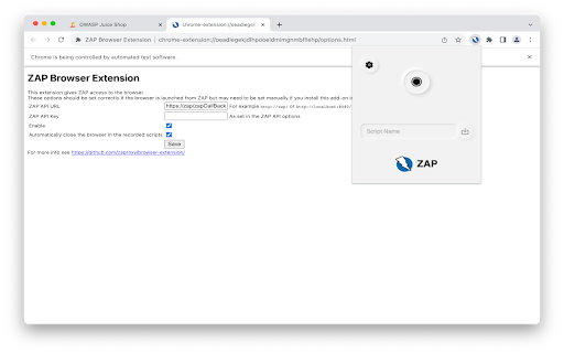 ZAP Browser Extension