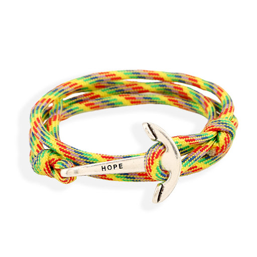 Title 2, Knitted nylon bracelet is simple and versatile....