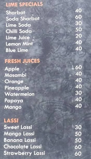 Fella Juice Bar menu 