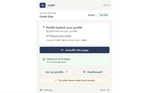 CAPP — College Application Assistant screenshot 1