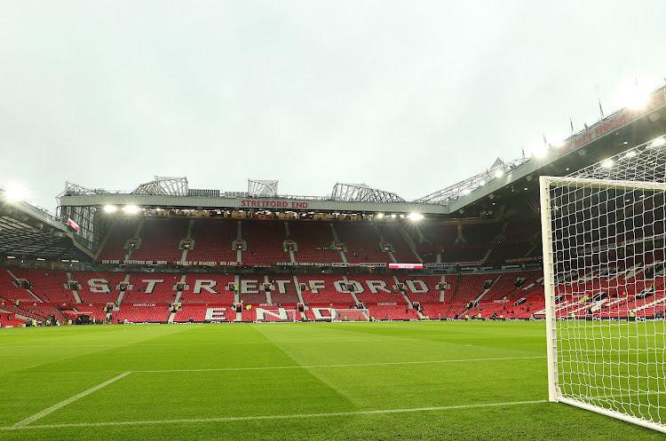 A general view inside the stadium prior to the Premier League match between Manchester United and Brentford at Old Trafford in Manchester on April 5 2023.