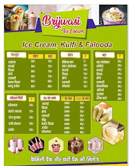 Brijwasi Icecream menu 3