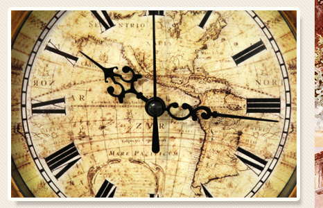 Title 5, American old double-sided desk clock, silent, v...