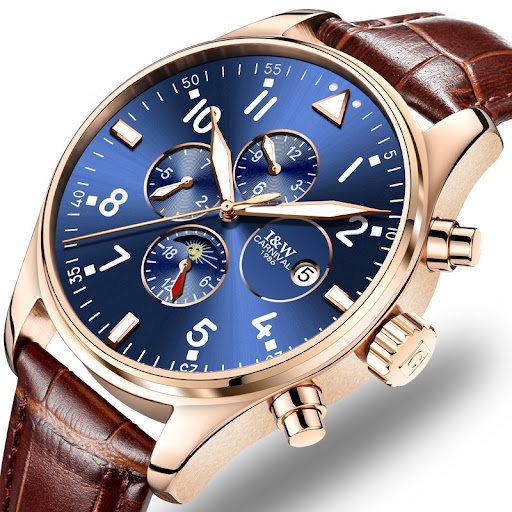 Title 3, Mens Multifunctional Leather Strap Waterproof ...