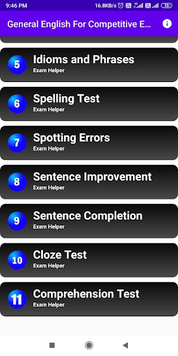 General English for Competitive Exams