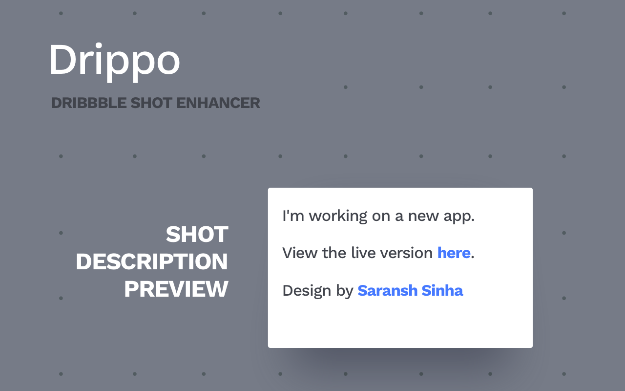 Drippo: Dribbble Shot Enhancer Preview image 3