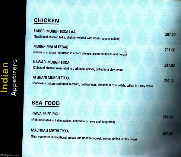 Spice Nation menu 