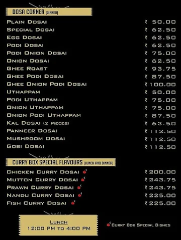 Curry Box menu 