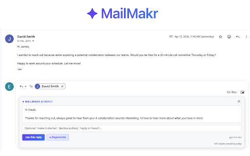 MailMakr AI Reply screenshot 2