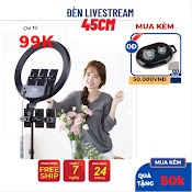 Đèn Livestream Size 26 30 33 45 Cm Tặng Chân 2M1 Hỗ Trợ Chụp Ảnh Quay Video Livestream Chuyên Nghiệp