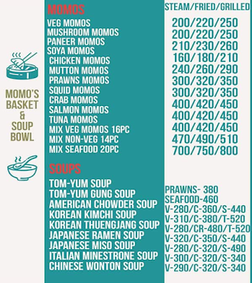 Momos Basket & Soup Bowl menu 