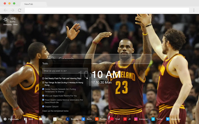 Cleveland Hot Stars HD New Tabs Theme