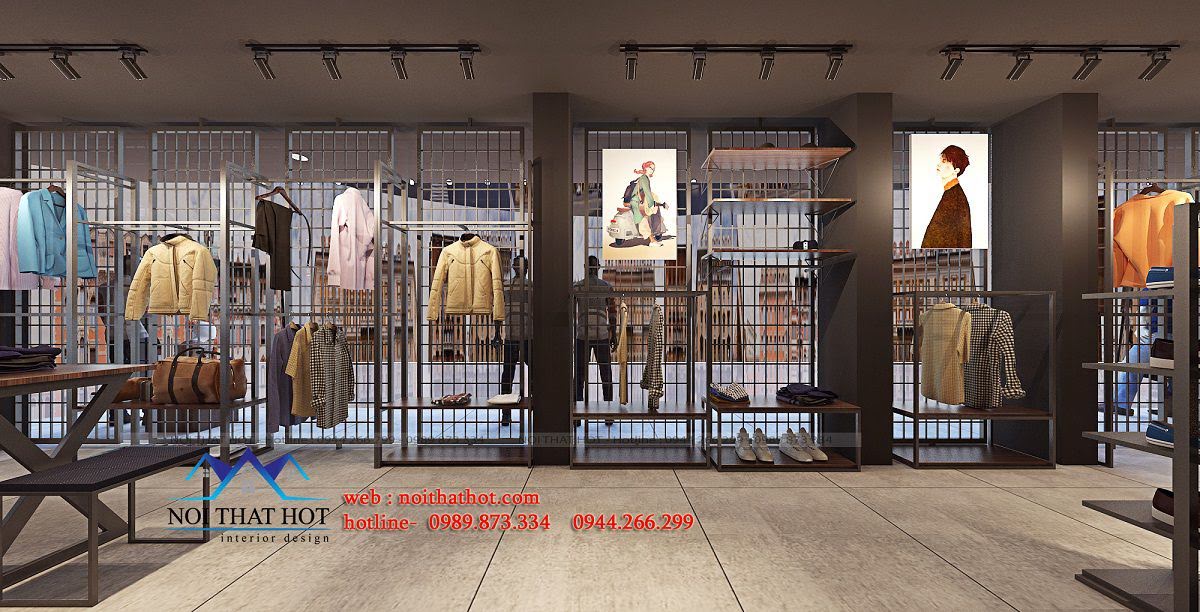 thiết kế shop thời trang nam H2T 13