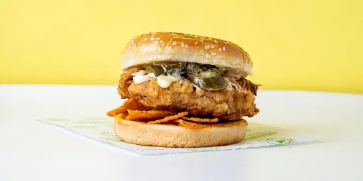 Chicken Nacho Melt Burger