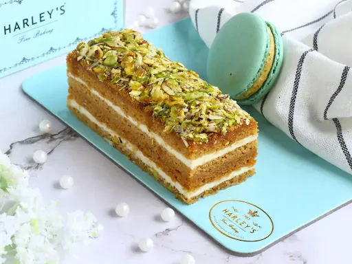 Ottoman Turkish Baklava Medovik With Pistachio Macaron