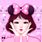 Cover Image of Unduh Polka Dot Lovely Girl Keyboard Theme 1.0 APK