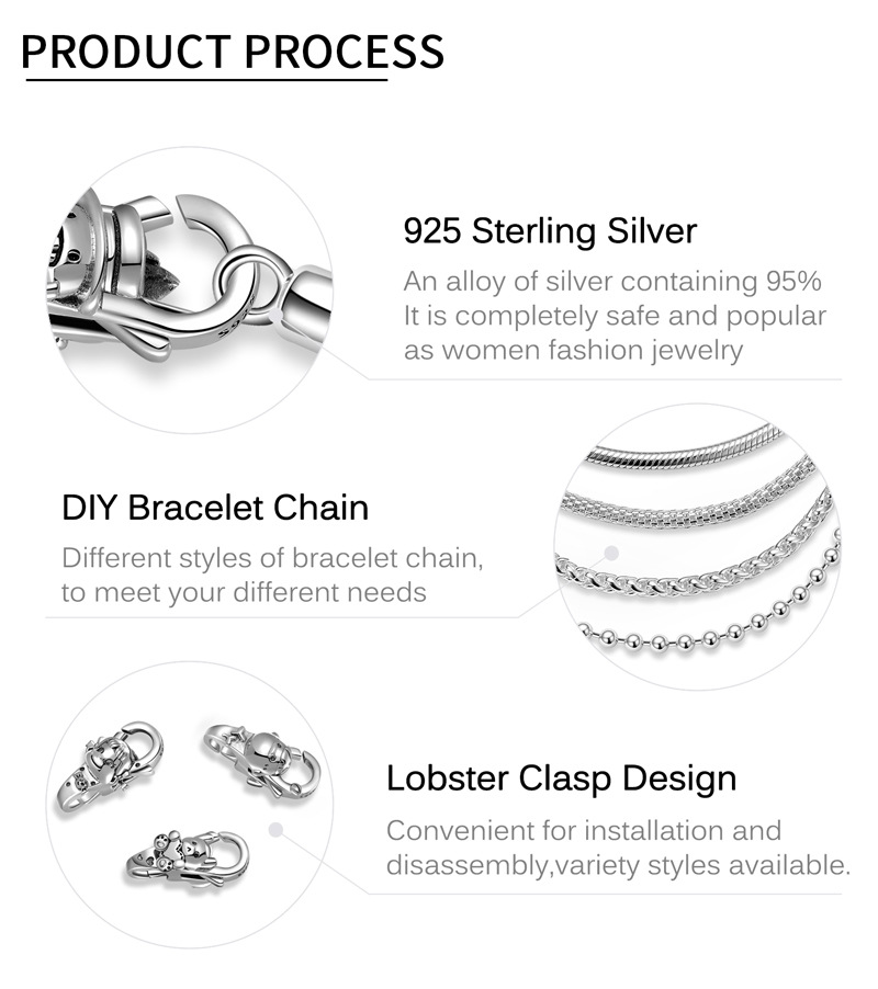 Title 4, S925 Sterling Silver Basic Keel Lanac Narukvica...