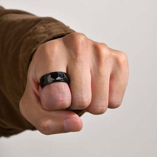 Title 6, Tungsten Steel Gold Ring Jewelry Design